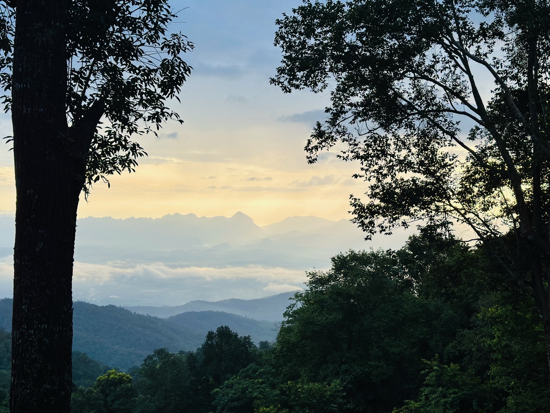 Coucher de soleil en Asie